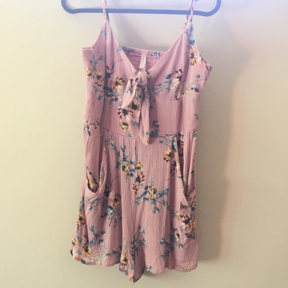 Floral Romper with Pockets
